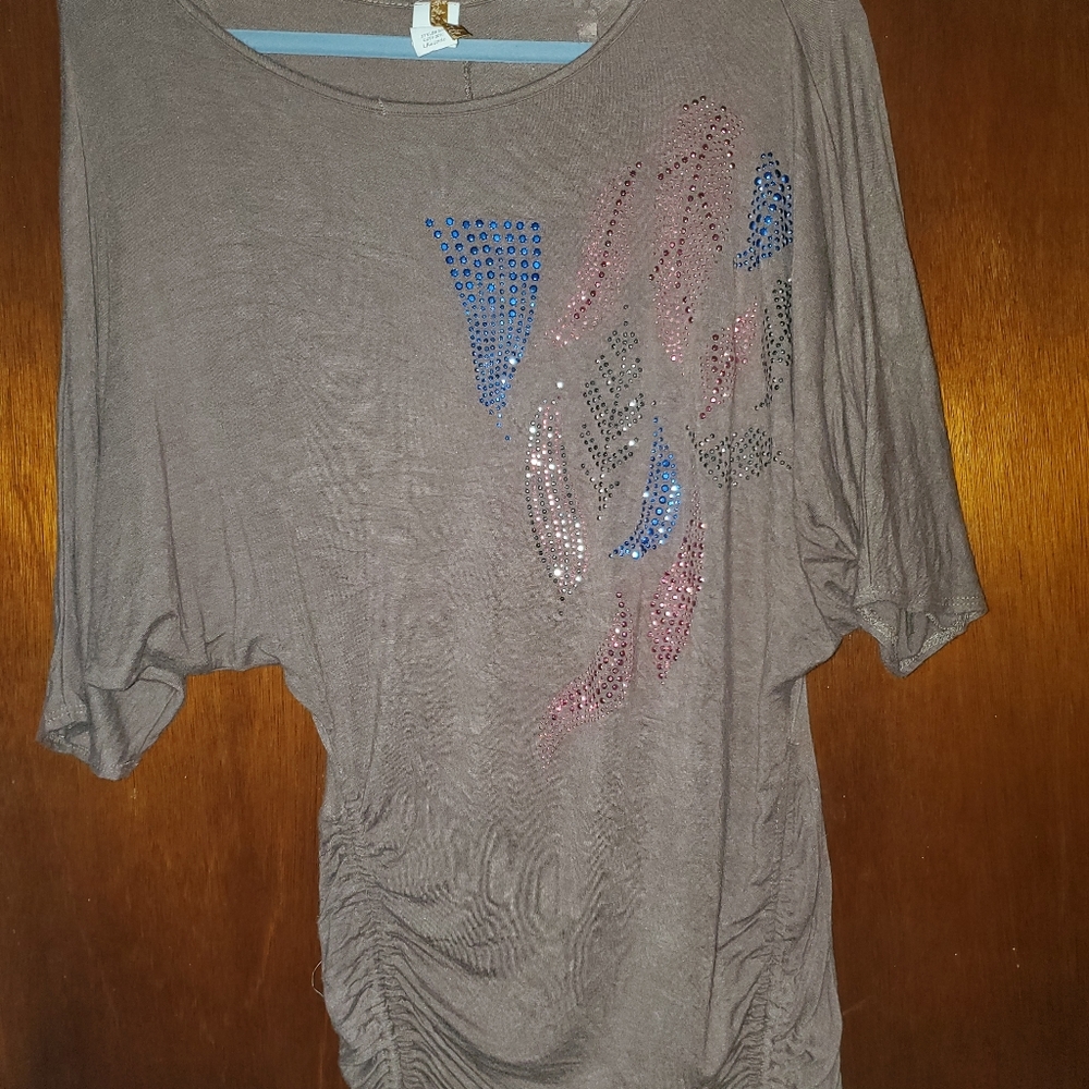 Honey & Sunny rhinestone top (Large)
